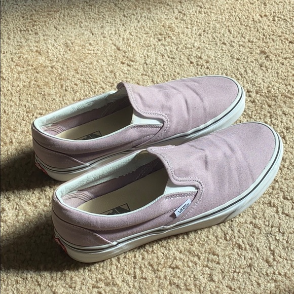 light purple slip on vans